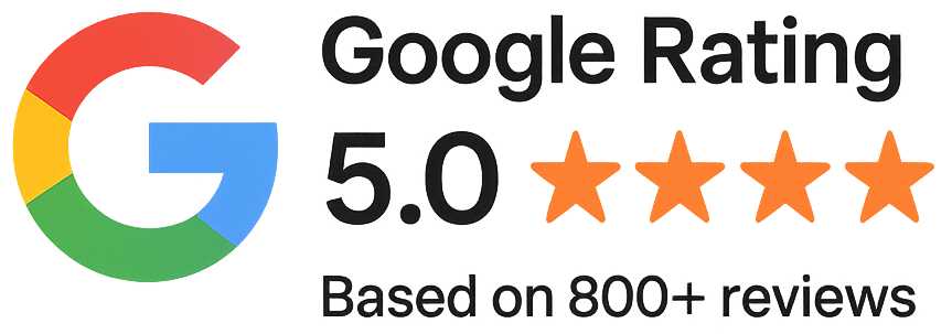 5 Stars Google Badge